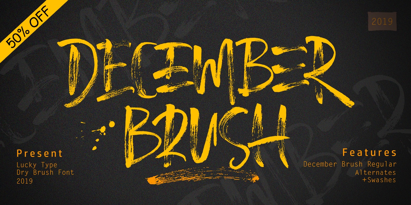 Пример шрифта December Brush #8